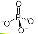 Fórmula estéreo esquelética de fosfato