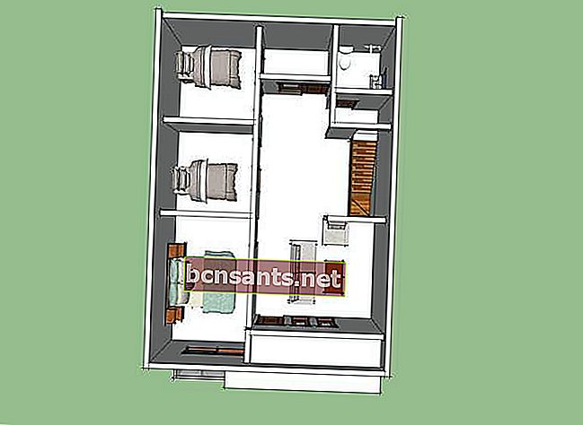 خطة منزل بسيط 3 غرف نوم حجم 7x9