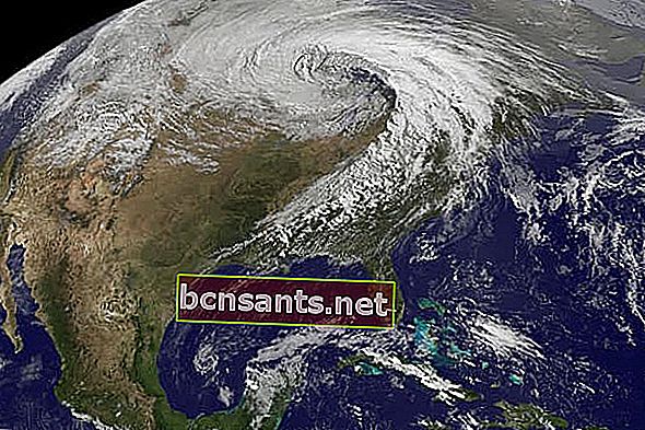 Imagen de satélite de ventisca meteorológica