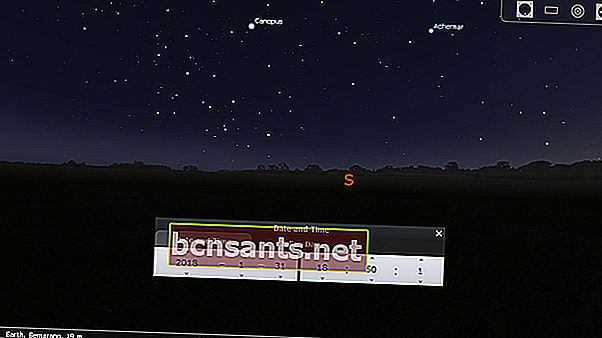 Simulasi gerhana Stellarium 